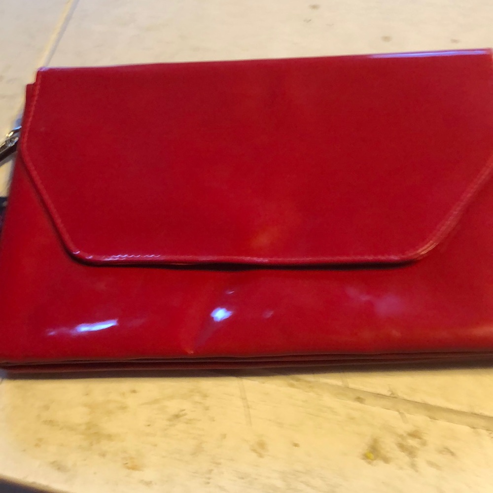 Double gusset clutch handbag